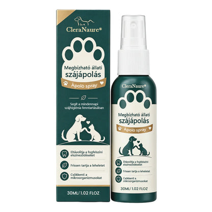 CleraNaure® TrustedPet háziállat szájápoló spray – Könnyű napi fogápolási támogatás