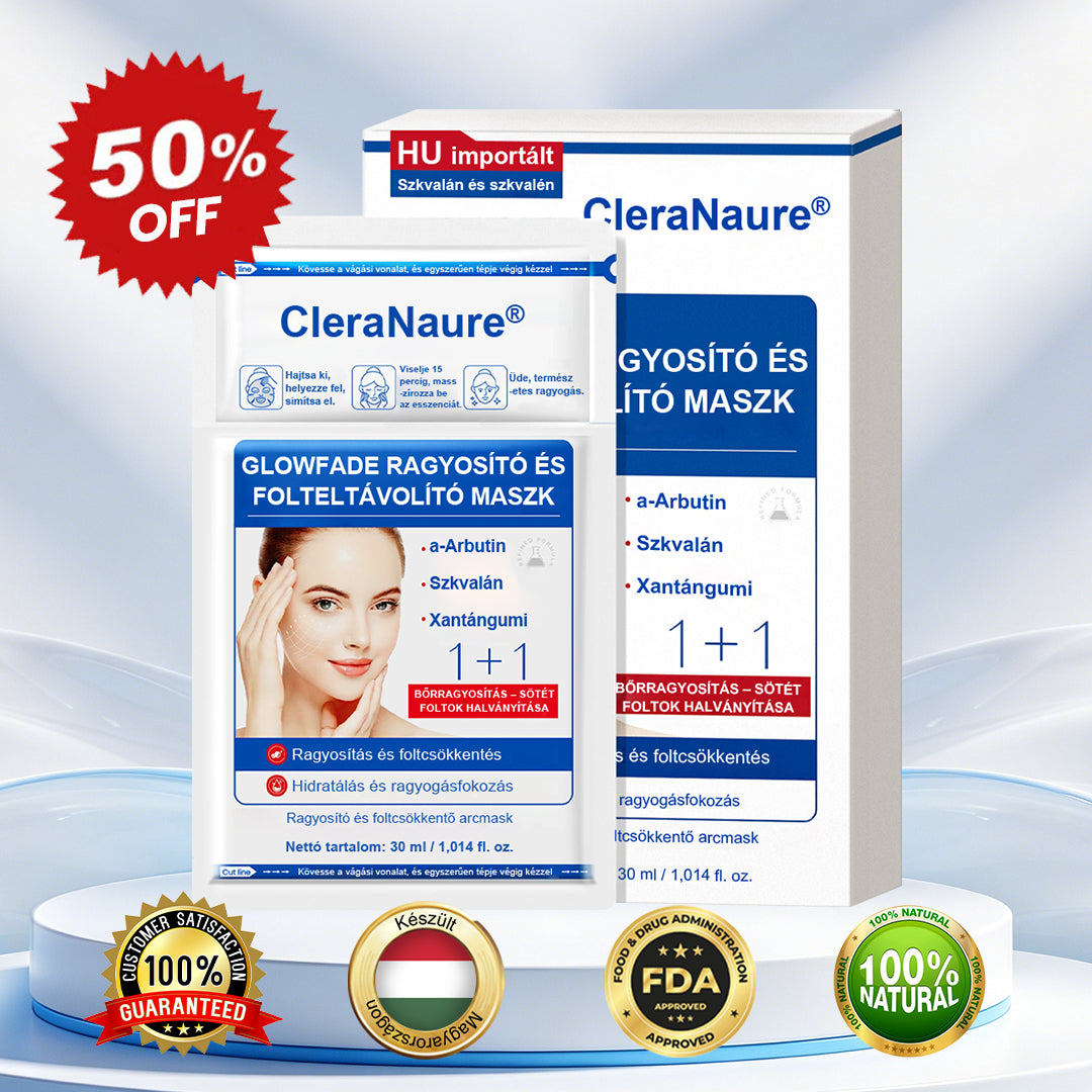🛡️CleraNaure® GlowFade – Fényhozó és Folthalványító Arcmaszk