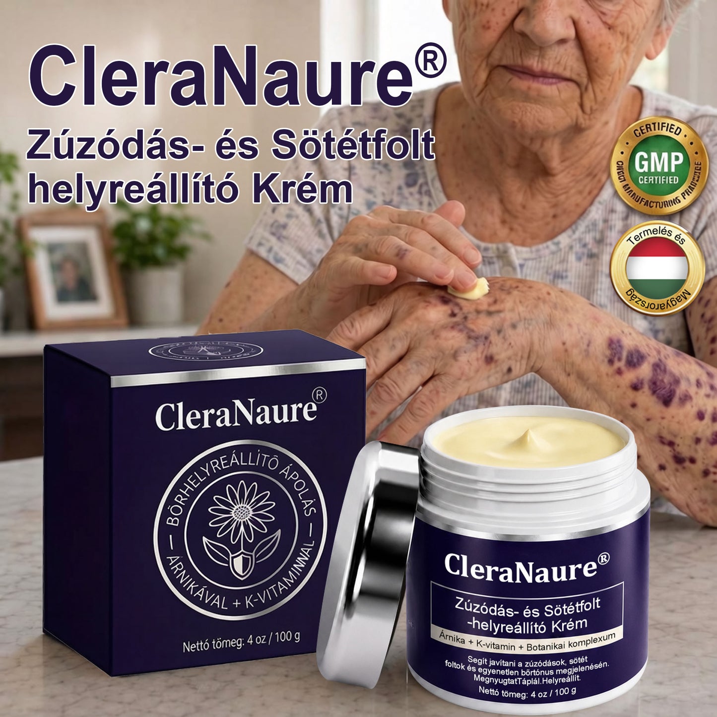 100K+ ELADOTT PÉLDÁNY 🔥 CleraNaure® Sötétfolt- és Zúzódásregeneráló Krém