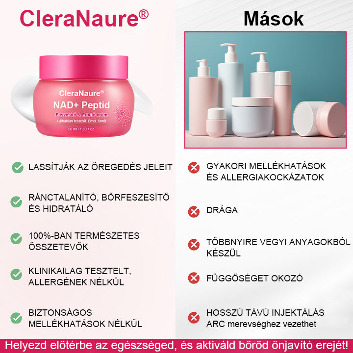 CleraNaure® NAD+ Peptidos Feszesítő és Emelő Krém