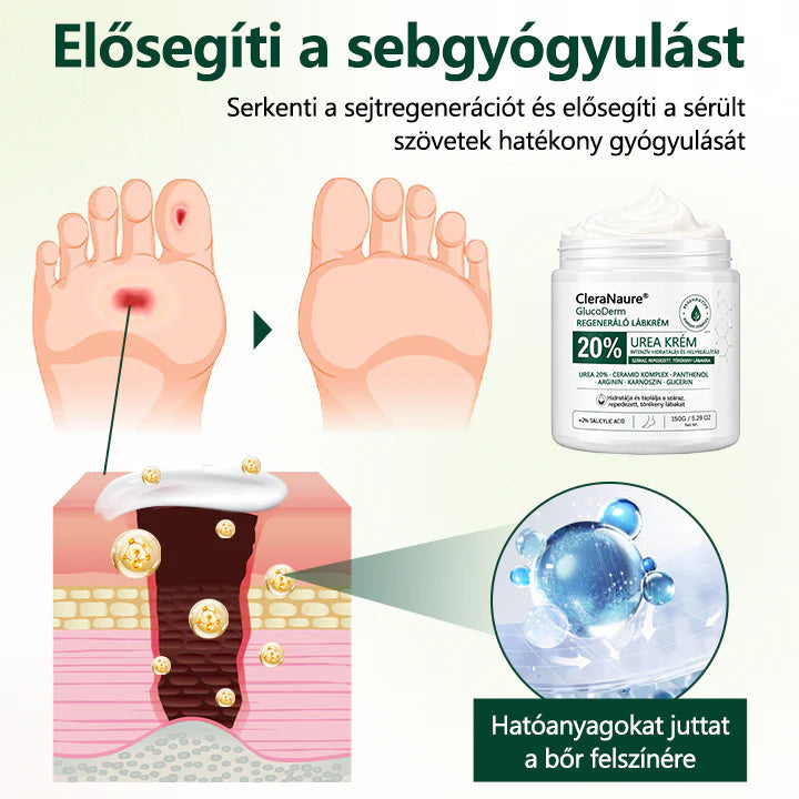 🥇CleraNaure®GlucoDerm Regeneráló Lábkrém