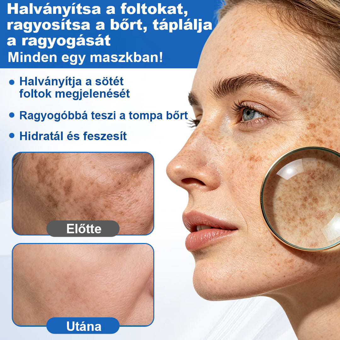 🛡️CleraNaure® GlowFade – Fényhozó és Folthalványító Arcmaszk