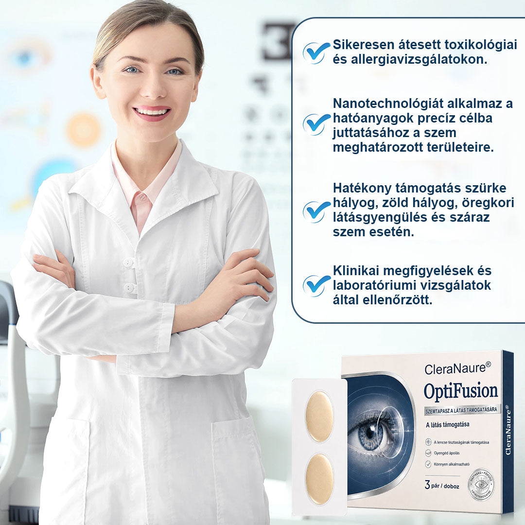 CleraNaure® OptiFusion Vision Support – Szemkörnyékápoló tapasz a látás támogatásáért 👁️✨