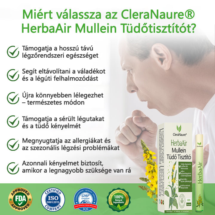 ✨CleraNaure® HerbaAir Mullein Tüdőtisztító