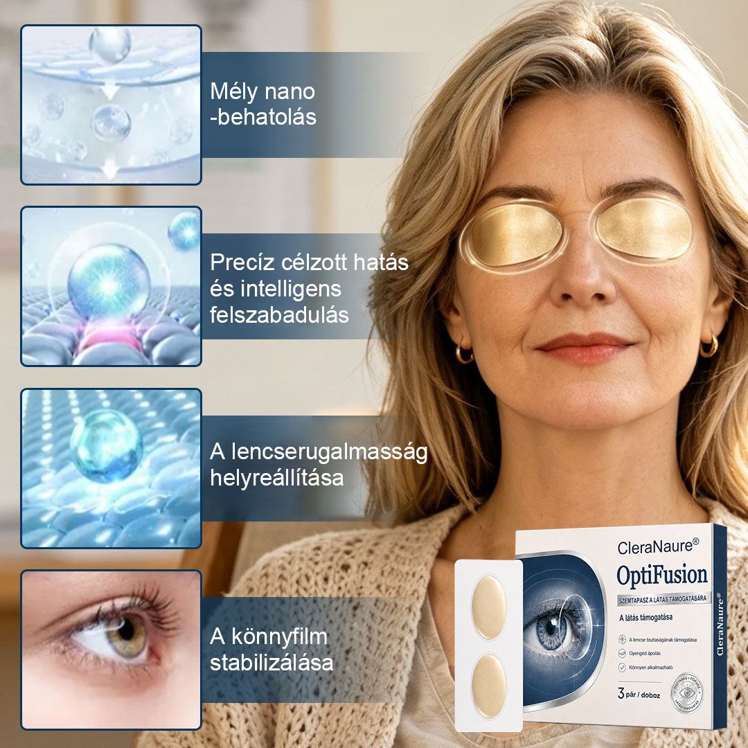 CleraNaure® OptiFusion Vision Support – Szemkörnyékápoló tapasz a látás támogatásáért 👁️✨
