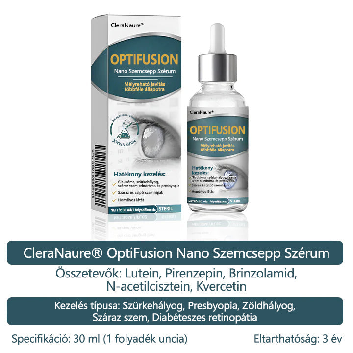 🥇CleraNaure® Optifusion Nano Szemcsepp Szérum-A nanotechnológia visszaállítja a tiszta látást, szemüveg nélkül, műtét nélkül