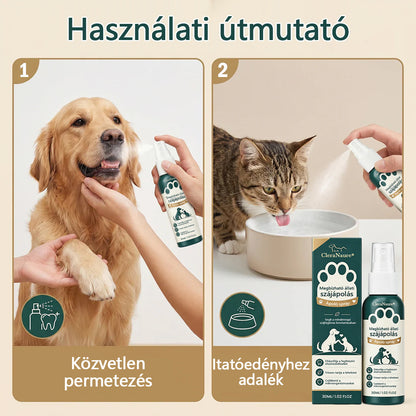 CleraNaure® TrustedPet háziállat szájápoló spray – Könnyű napi fogápolási támogatás