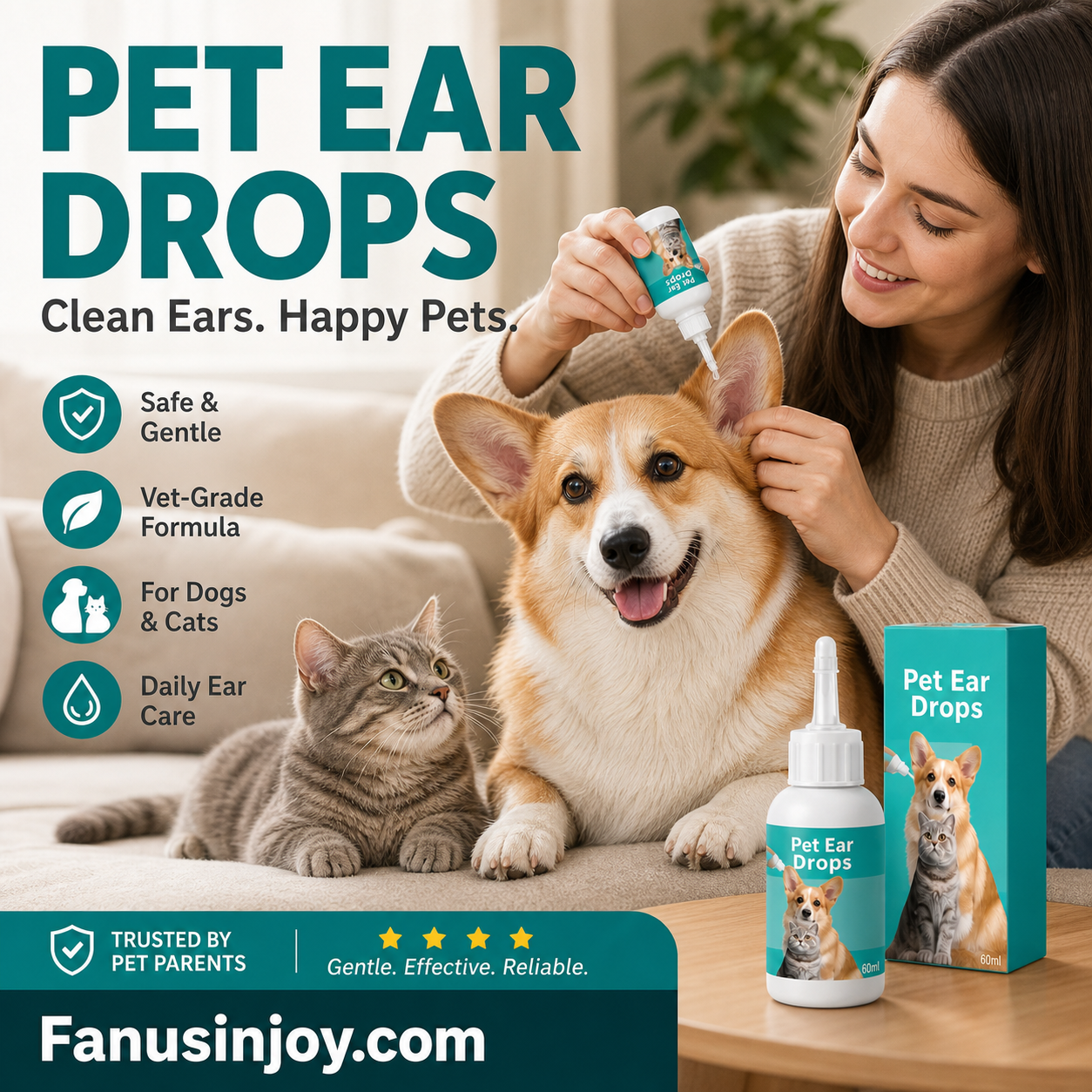 Limited-Time Special! 🐱🐶 Gentle Pet Ear Cleansing Drops—Say Goodbye to Outer Ear Canal Diseases