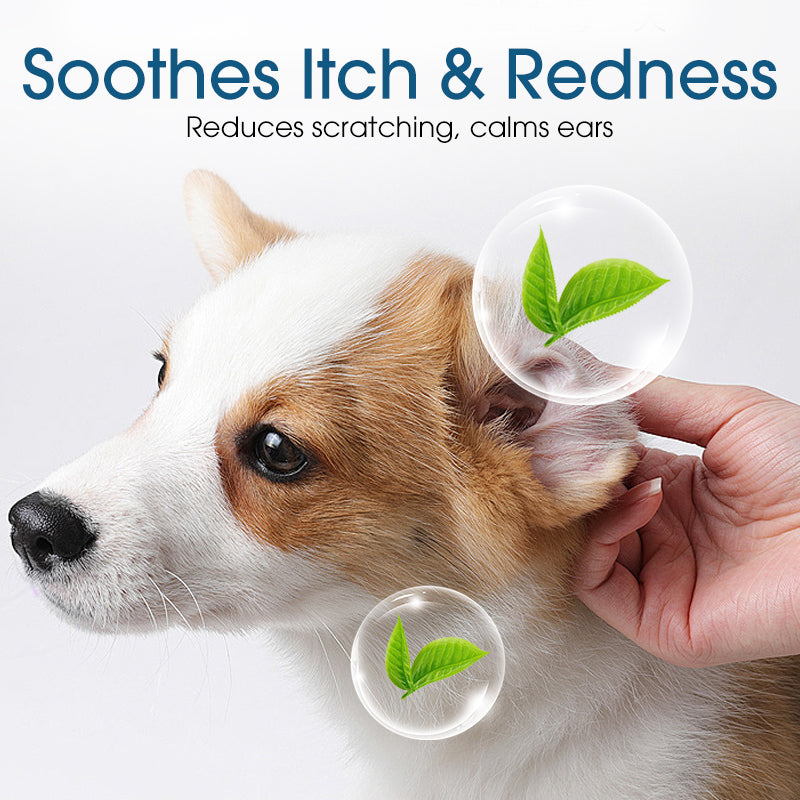 🐶🐱CleraNaure® –Fültisztító, amely enyhíti a kutyák és macskák viszketését