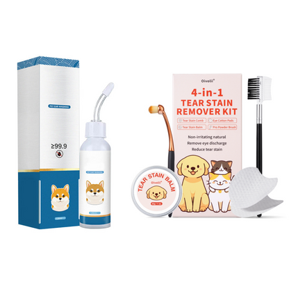 🐶🐱CleraNaure® –Fültisztító, amely enyhíti a kutyák és macskák viszketését